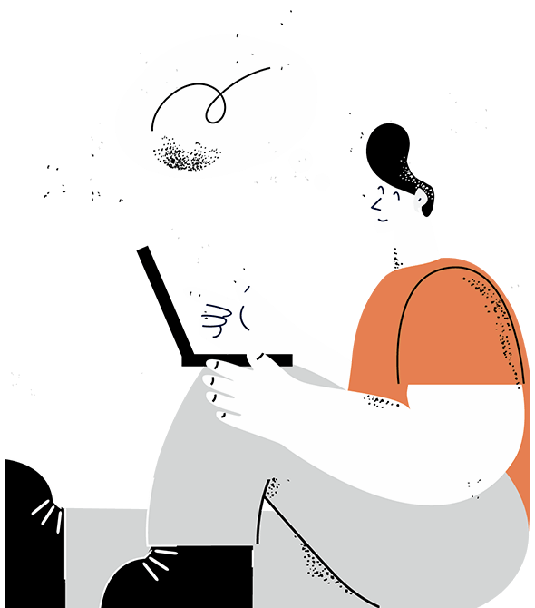 Illustration der rote Faden